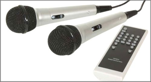 Penosn systm s karaoke IBIZA PORT8MINI, pohled na mikrofony