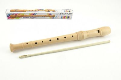 Náhled zboží Flétna přírodní dřevo s čistítkem 31cm v krabičce - Dětský koutek Náhled zboží Flétna přírodní dřevo s čistítkem 31cm v krabičce - Dětský koutek