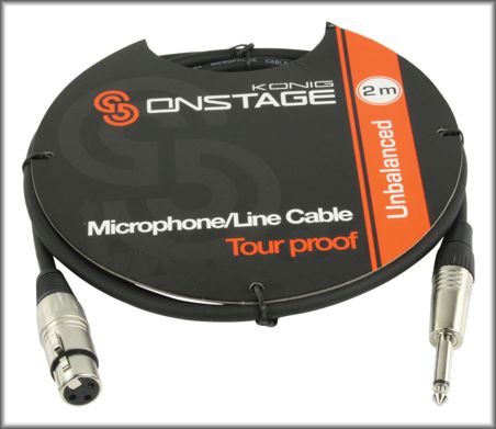 Dal�� obr�zek zbo�� Nesymetrick� mikrofonn�/ linkov� kabel K�nig OnStage CBXFJ-2 2.00 m - Kabely, konektory...