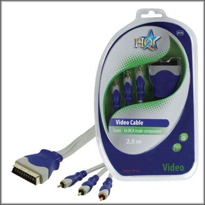 Náhled zboží HQ SILVER SCART - 3X RCA, HQSV-150-2.5 - Kabely, konektory... Náhled zboží HQ SILVER SCART - 3X RCA, HQSV-150-2.5 - Kabely, konektory...