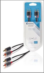 Nhled zbo Stereofonn audio kabel, 2x RCA zstrka  2x zstrka, 2 m, KNA24200E20