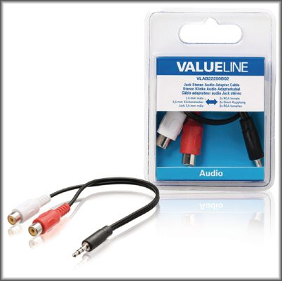 Náhled zboží Redukční stereo audio kabel s jackem, zástrčka 3,5 mm - 2x zásuvka RCA, 0,20 m, VLAB22250B02 - Kabely, konektory... Náhled zboží Redukční stereo audio kabel s jackem, zástrčka 3,5 mm - 2x zásuvka RCA, 0,20 m, VLAB22250B02 - Kabely, konektory...