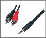 Nhled zbo Kabel Valueline VLAP22200B50, Jack Male 3,5 -> 2x Male RCA, 5m